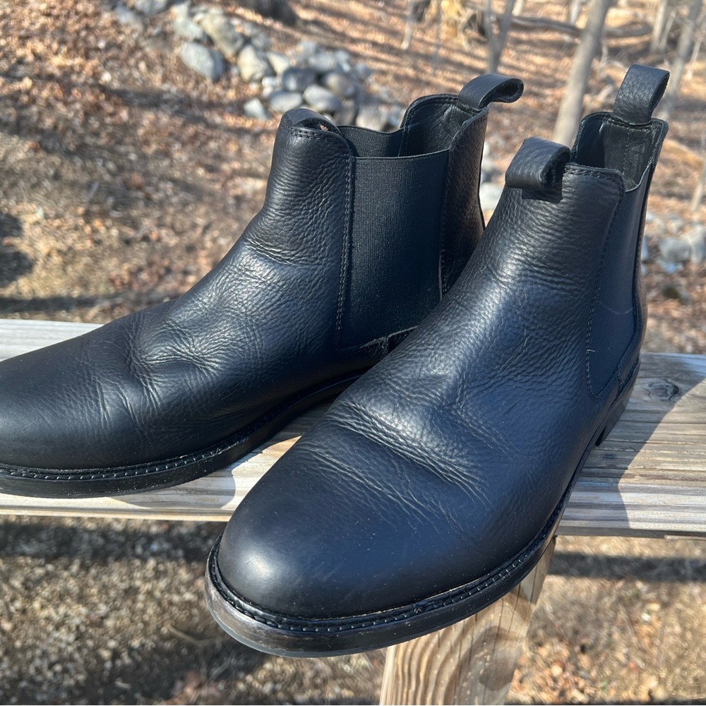 Ralph Lauren Black Leather Chelsea Boots 13